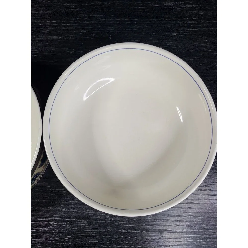 Mikasa Intaglio Arabella CAC01 Soup Cereal Bowl Set 2 Blue Tulip Stoneware 6.25